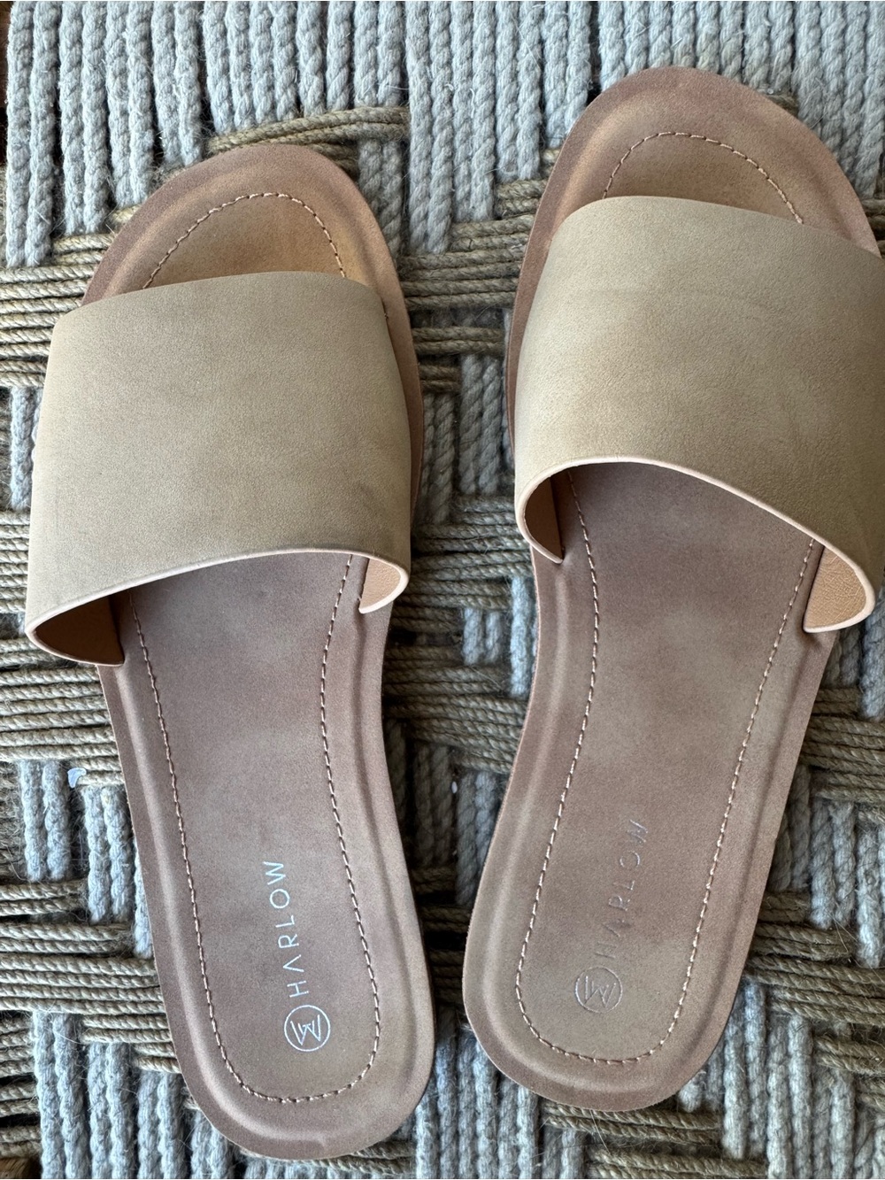Harlow Taupe Slide Sandals